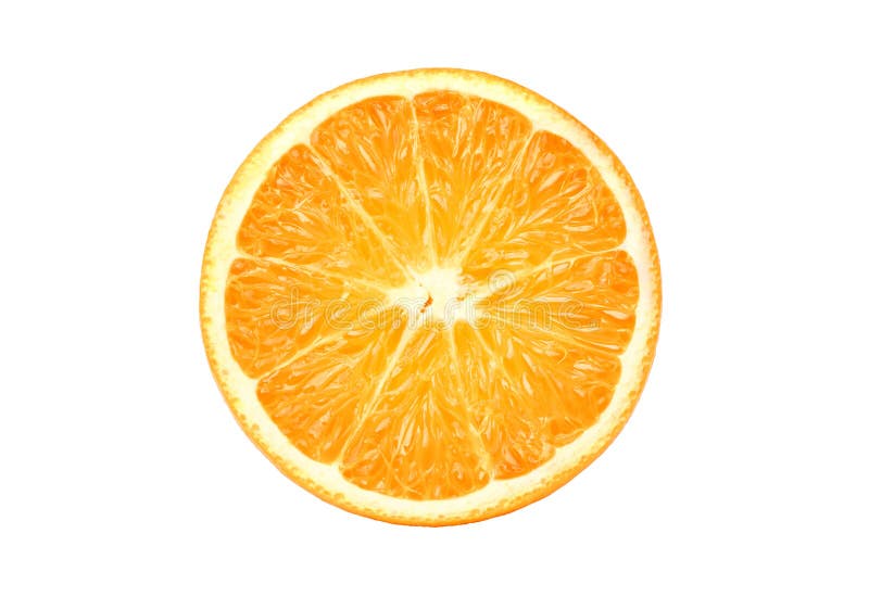 Natural Orange fruit slice stock images