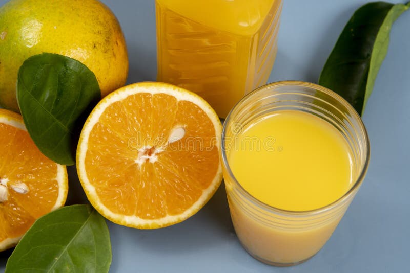 Natural orange juice stock images