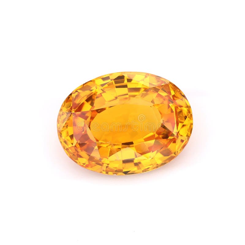 Natural Orange Sapphire royalty free stock photography