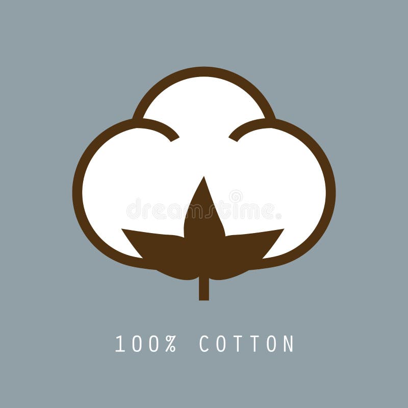 100 Natural Organic Cotton Icon. Vector Badge, Logo or Label ...