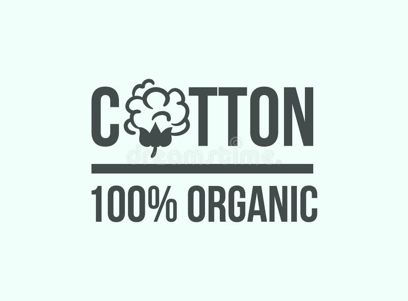 Natural Organic Cotton, Pure Cotton Vector Labels Set. Hand Drawn ...