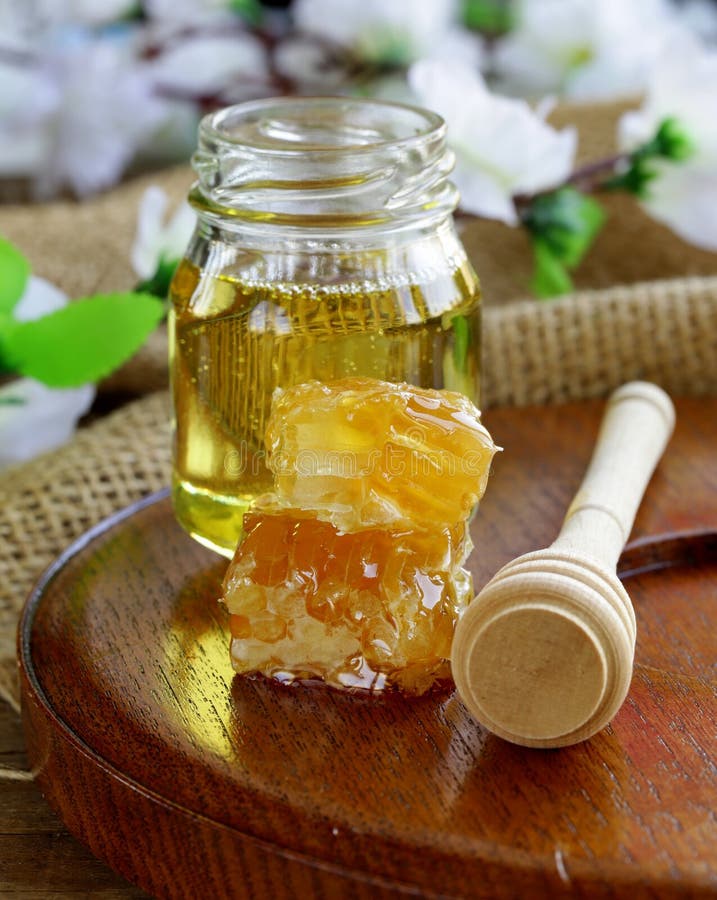 Natural Organic Honey In The Comb Stock Photo - Image