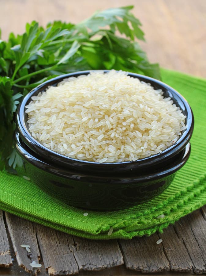 Natural Organic White Rice in Bowl Stock Photo Image of cuisine