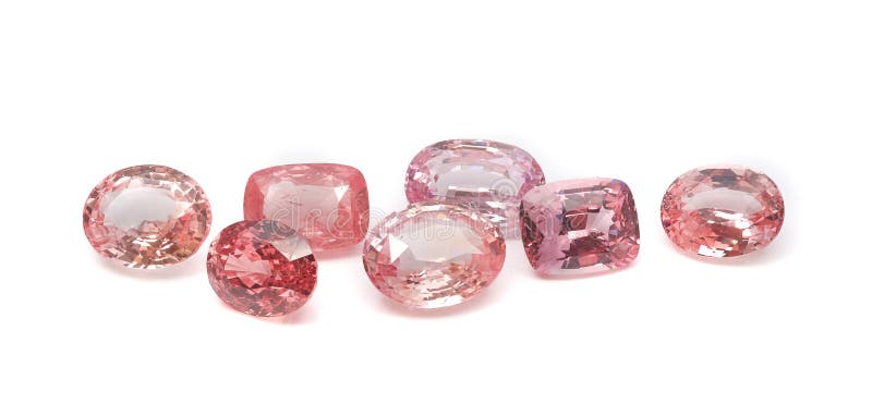 Natural Padparadscha Sapphires royalty free stock photos