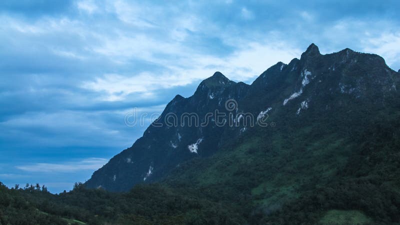 Natural Panorama of Doi Luang Mountain in Chiang Dao Province It is the highest mountain in Thailand, good weather stock photo Natural Panorama of Doi Luang Mountain in Chiang Dao Province It is the highest mountain in Thailand, good weather stock photo