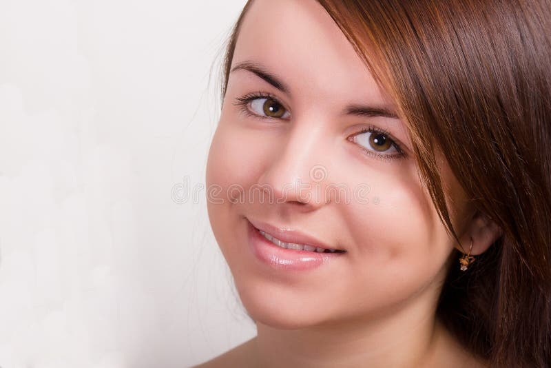 Natural portrait of a beautiful young woman stock image Natural portrait of a beautiful young woman stock image