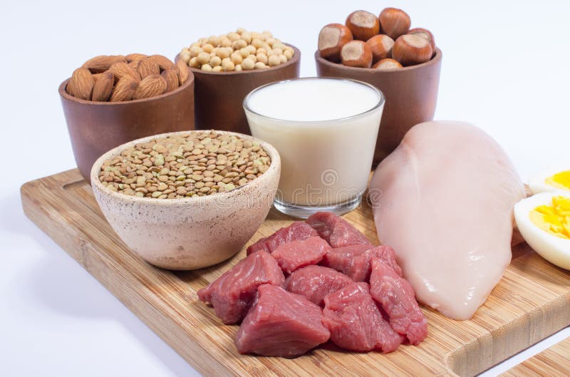 Natural Products Containing Plant and Animal Proteins. Stock Image Image of lentils, protein