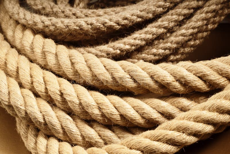 Natural jute rope stock photo. Image of reliable, object 22351936
