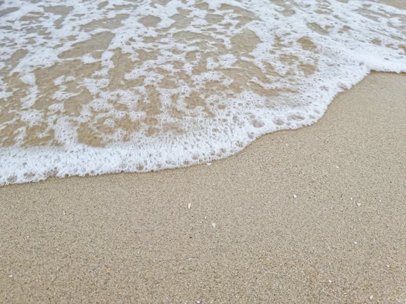 Natural Sand with Bubble on the Beach Background Wallpaper Pattern