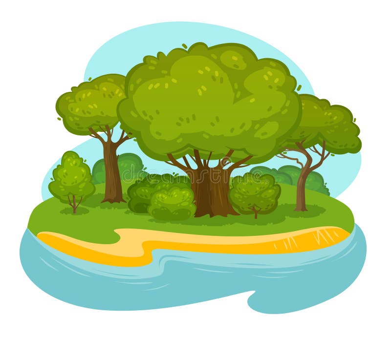 Natural Scenery, Landscape. Environment, Nature Concept. Cartoon Vector  Illustration Stock Vector - Illustration of freshness, countryside:  120594052