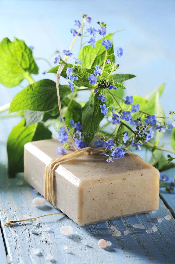 Natural soaps with flower