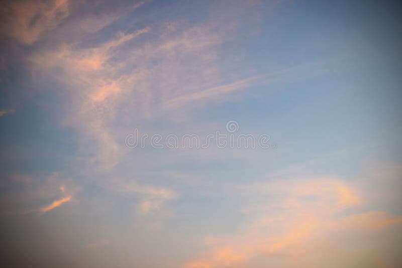 Natural Soft Clouds Pattern And Blue Sky At Evening (vintage Background