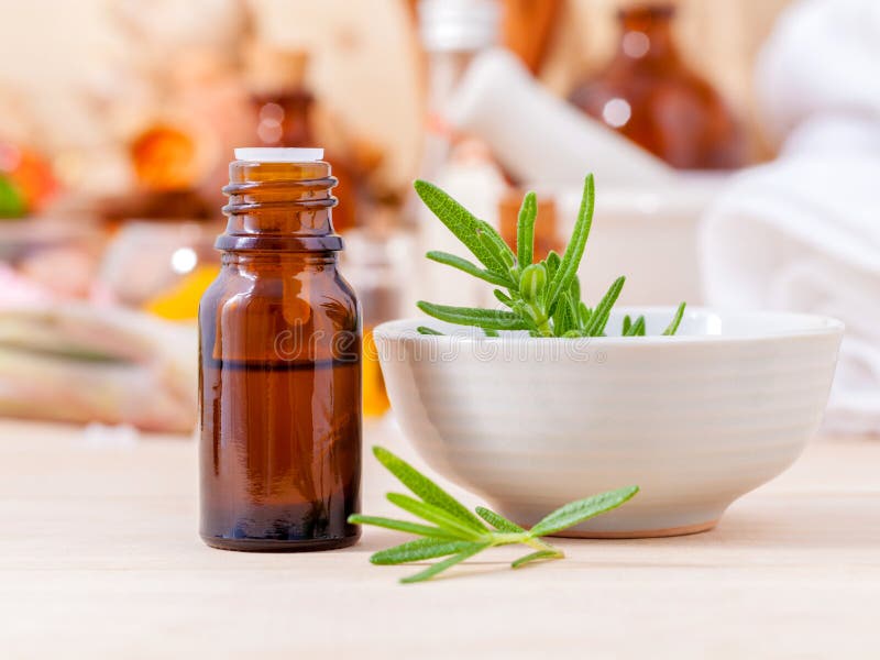 Natural Spa Ingredients Rosemary Essential Oil Stock Image Image of