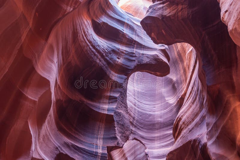 Natural stone background. Slot canyon Antelope, natural landmark. Navajo Reservation, Arizona, USA