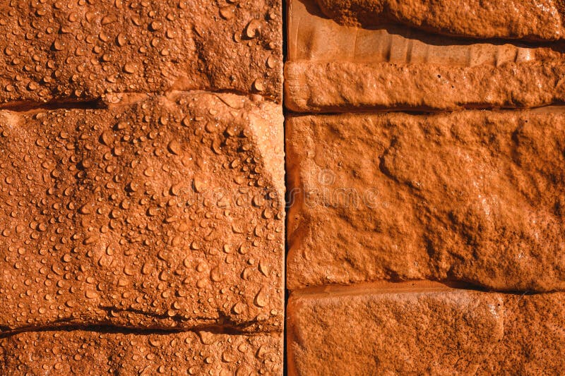 . A natural stone covered with a protective liquid from moisture and mold