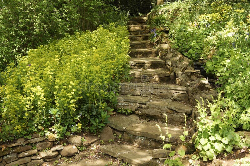 Natural stone stairs