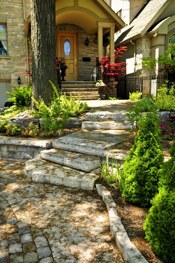 Natural stone steps