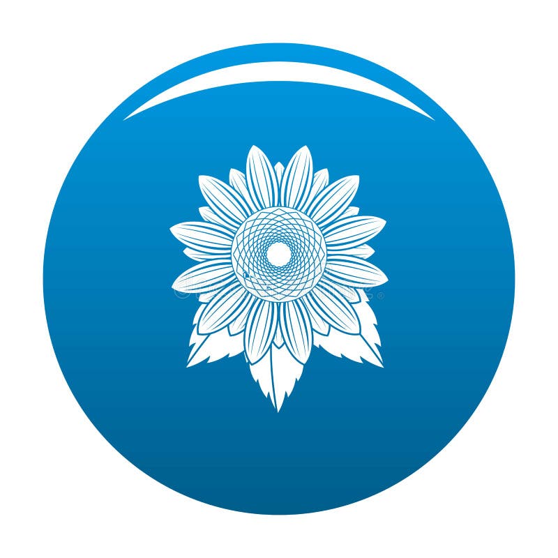 Download Natural Sunflower Icon Vector Blue Stock Vector ...