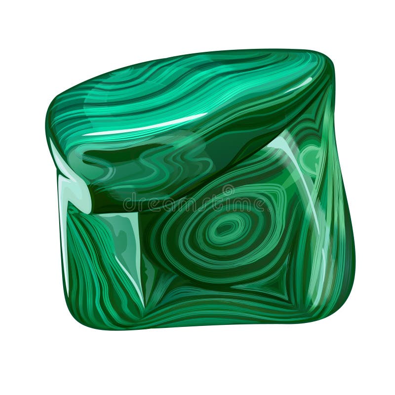 Bijuterie malacită naturală netratată. royalty free illustration