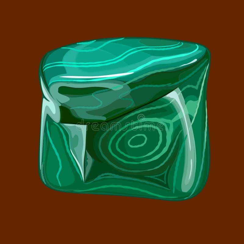 Bijuterie malacită naturală netratată. royalty free illustration