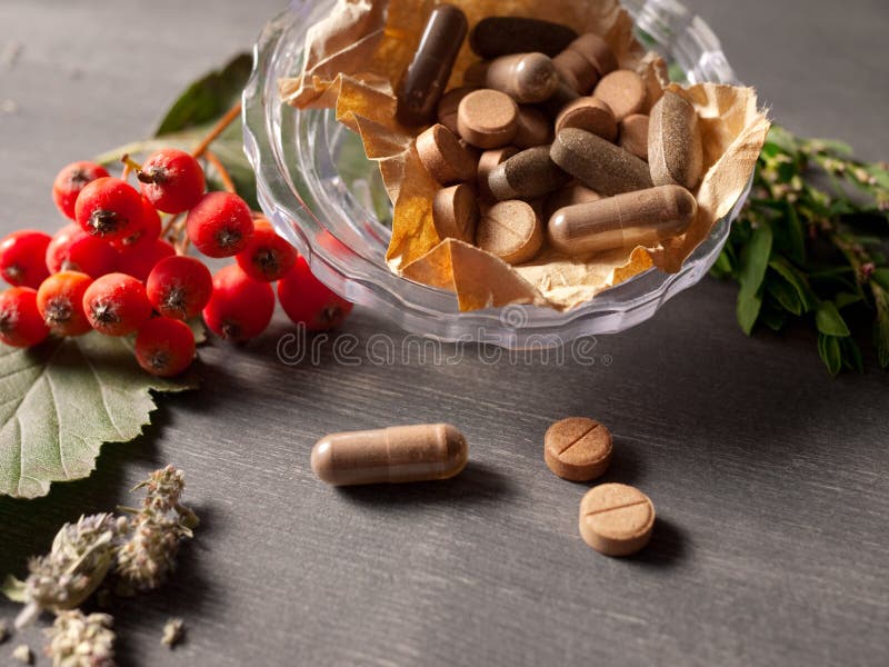 An alternative medicine and herbs. Green herbal drug medicine stock images, royalty-free photos and pictures