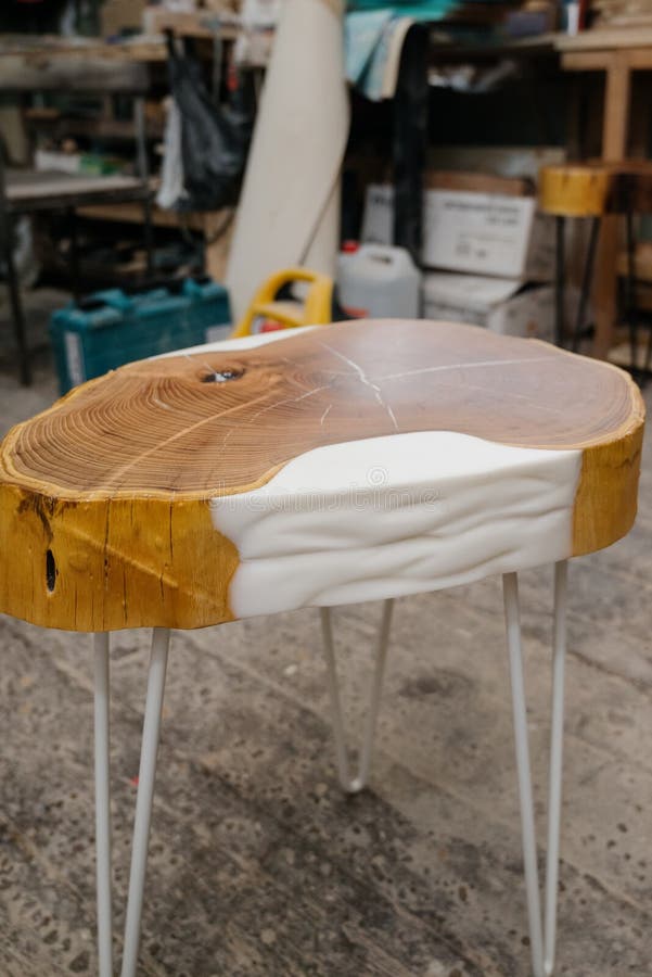 Natural Wood Side Table.slab Coffee Table, Modern Coffee Table Stock Image Image of brown