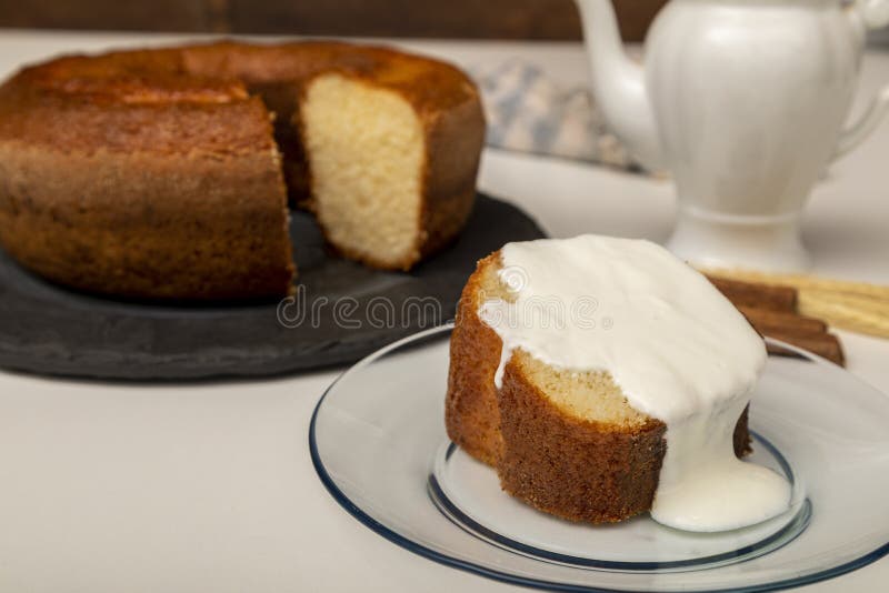 Natural Yogurt Cake with Cinnamon Stock Photo Image of dessert, candy 213640750