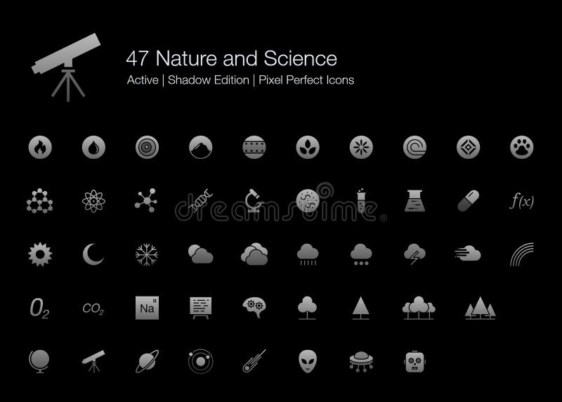 Naturaleza, Ciencia, E Iconos De La Web De La Química Para El Fondo Negro  Ilustración del Vector - Ilustración de robusteza, fondo: 146556480
