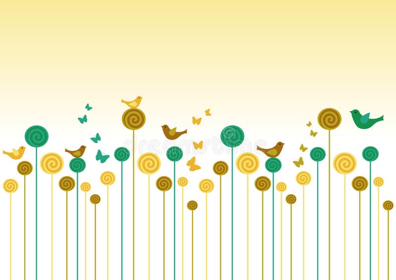 Naturaleza en estilo retro libre illustration Naturaleza en estilo retro libre illustration