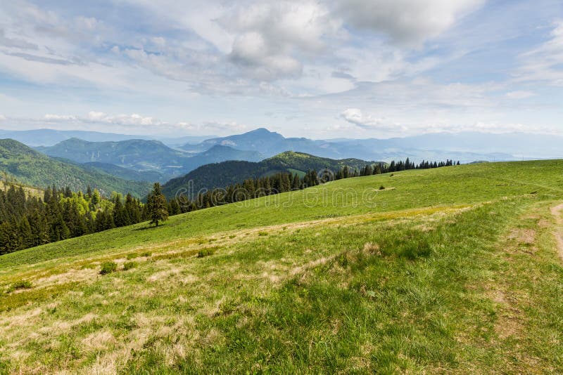 Nature along the cycling way from Malino Brdo to Revuce in Slovakia