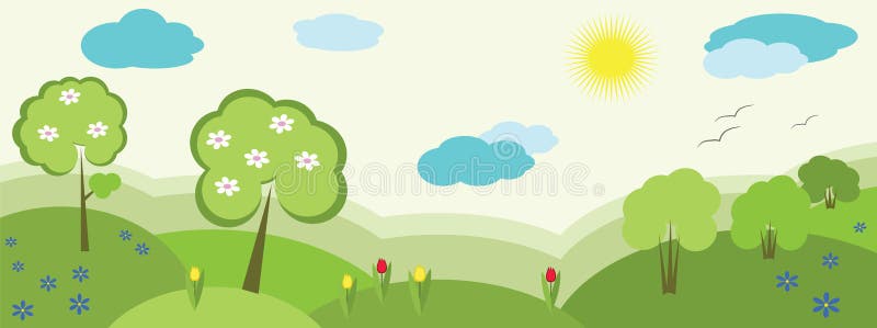 Nature banner , spring