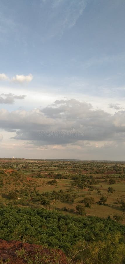 Nature beautiful image tree and Red Stone stock image