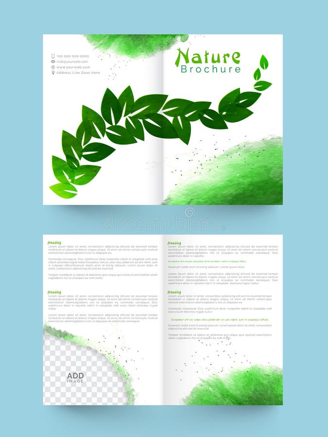 Nature Brochure, Template or Flyer Design. Stock Illustration Nature Brochure, Template or Flyer Design. Stock Illustration