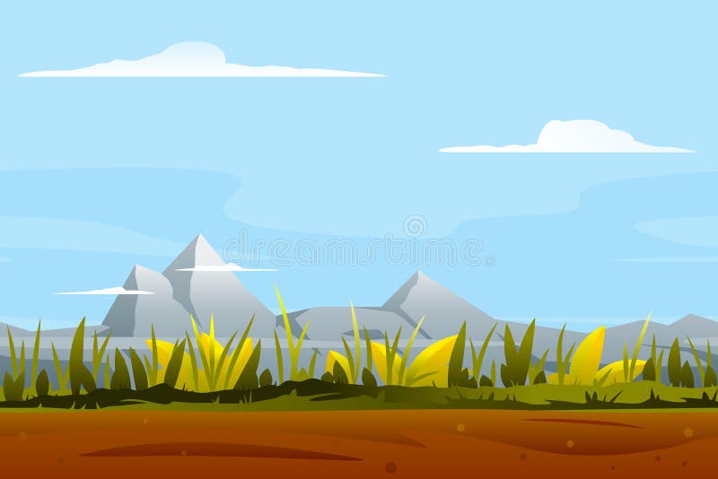 Nature Game Background Landscape Stock Vector - Illustration of background,  mountain: 49546800