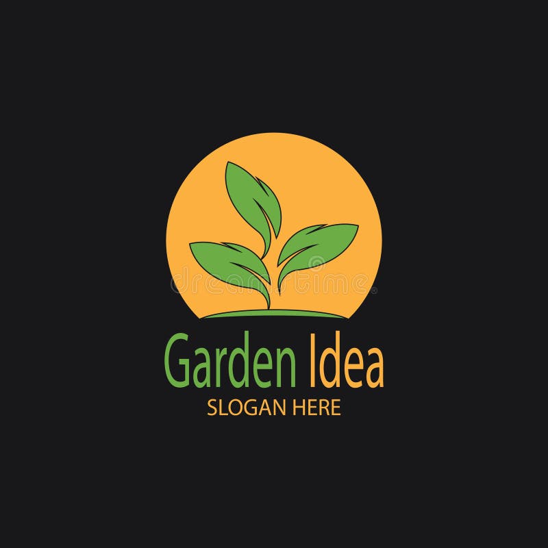 Nature Garden Idea Smart Idea Garden Green Idea Logo Design Vector