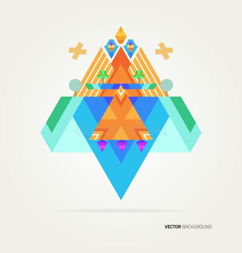 Geometric Nature Elements stock vector. Illustration of abstract 15084418