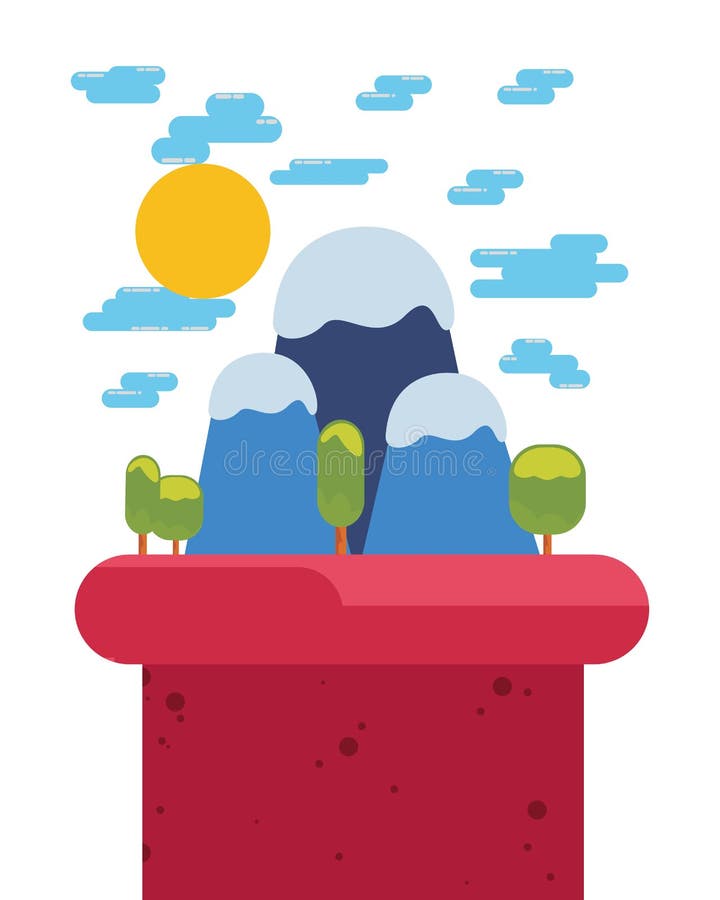 Nature landscape background stock illustration