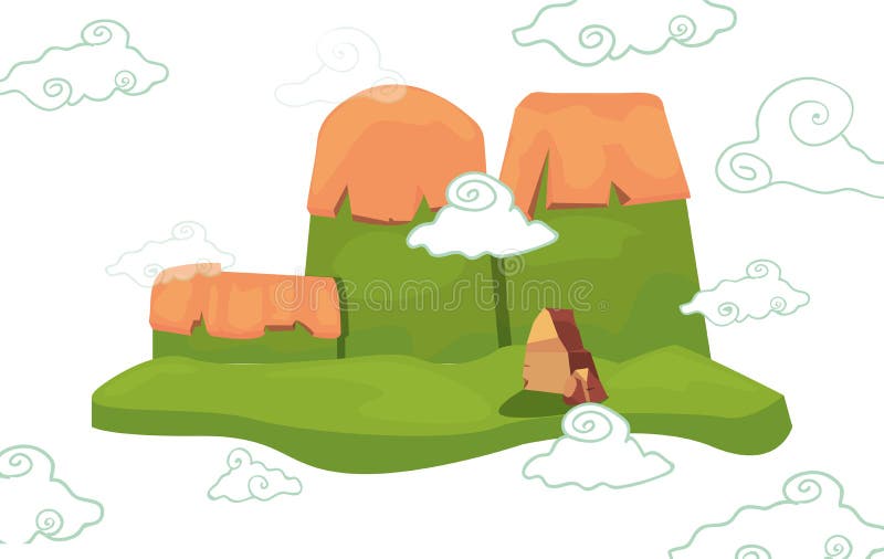 Nature landscape background vector illustration