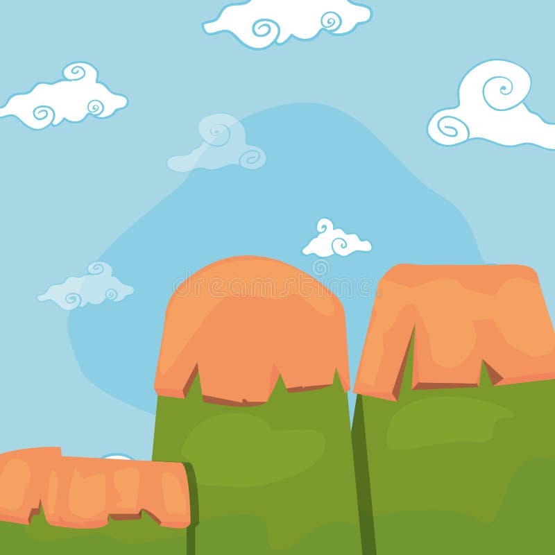 Nature landscape background stock illustration