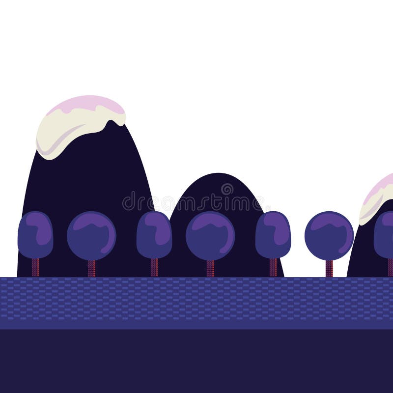 Nature landscape background stock illustration