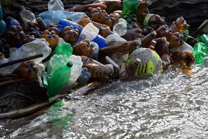 Nature Pollution of Plastic Bottles Stock Photo Image of recycle