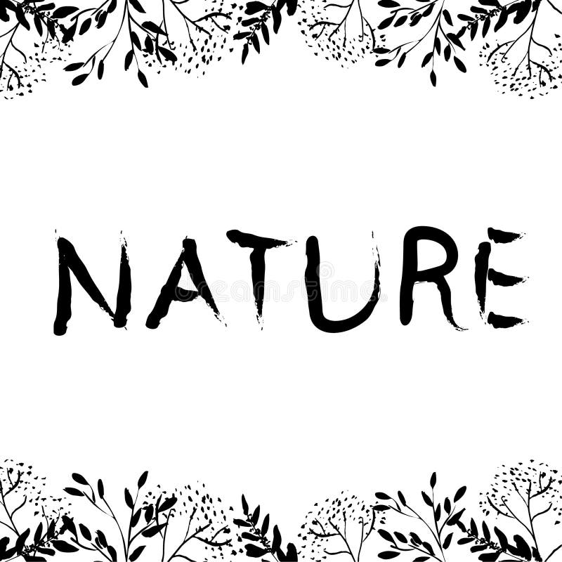 Nature Poster stock vector. Illustration of vintage, style 80541060