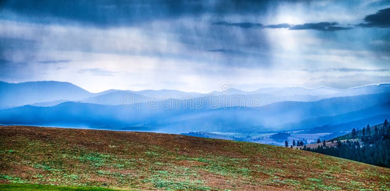 Nature And Scenes Around Flathead National Forest Montana Stock Photo