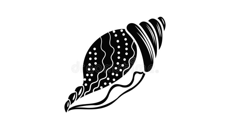 Nature shell icon animation royalty free illustration