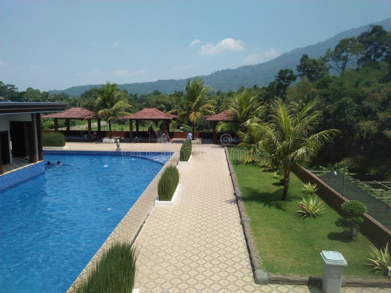 Nature Tours and Swimming Pools in Indonesia Stock Photo Image of