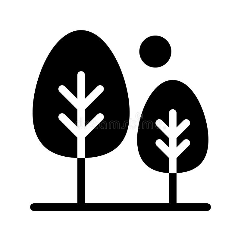 Nature glyph flat vector icon royalty free illustration