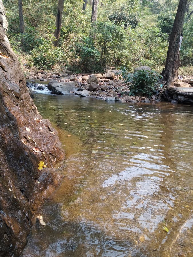 Naturens skönhet är under sommaren och vinterbalansen i odisha. ... royaltyfri foto