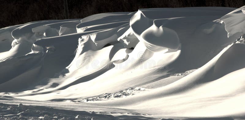 Wind Sculptured Snow Drift stock photos Wind Sculptured Snow Drift stock photos