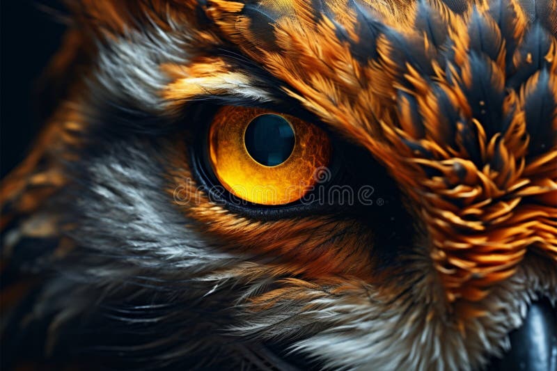 Natura se uită la bufnițe negre închise cu ochii închiși royalty free illustration