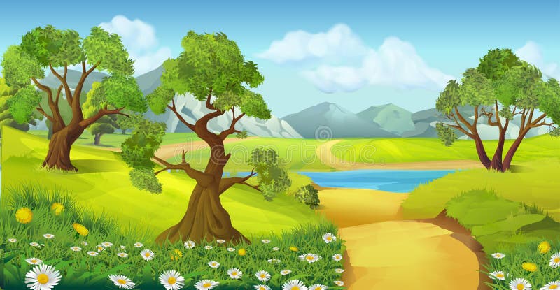 Fundo Do Jogo Da Floresta Para A Aplicação Do Jogo 2d. Royalty Free SVG,  Cliparts, Vetores, e Ilustrações Stock. Image 55944635